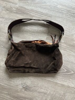 Frou By Paige Novick Women's Brown Suede Shoulder Bag